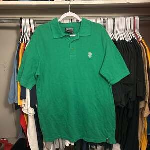 Southpole Mens Authentic Collection polo shirt Green White logo classic SZ Large